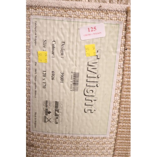 125 - Twilight cream coloured rug, 120 x 170cm