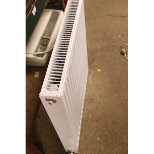 138 - New radiator 600 x 600 x 70 with valve & bracket