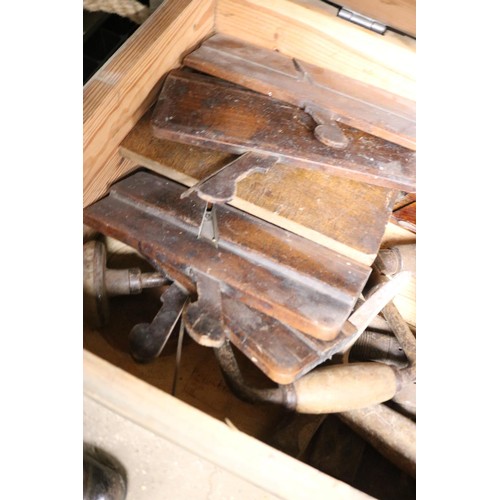 159 - Wooden box of tools