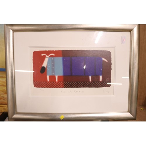 Large signed dog prints by Roderick Ransom, 109 of 600 - measuring 65 ...