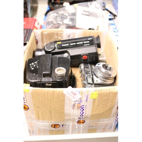 608 - Qty  of antique, cameras, including box camera etc