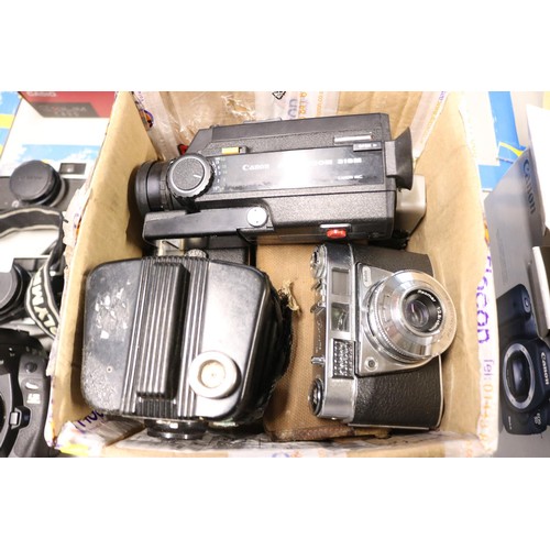 608 - Qty  of antique, cameras, including box camera etc