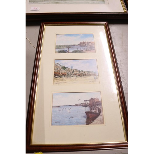 626 - 4 x Local prints, including pinewood at Wells, Cromer, Wells East End Harbour, etc