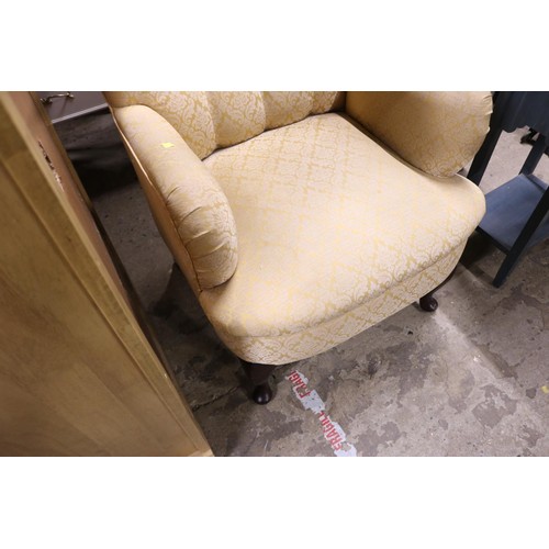 637 - Button backed upholstered armchair