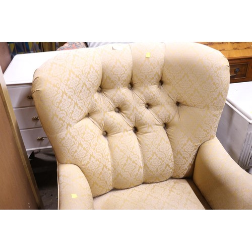 637 - Button backed upholstered armchair