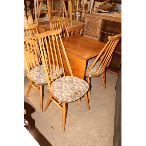 648 - Ercol drop leaf dining table with 4 chairs