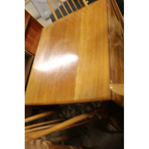 648 - Ercol drop leaf dining table with 4 chairs