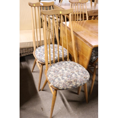 648 - Ercol drop leaf dining table with 4 chairs