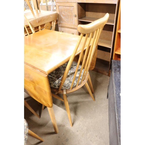 648 - Ercol drop leaf dining table with 4 chairs