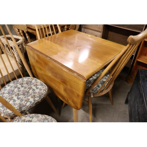 648 - Ercol drop leaf dining table with 4 chairs