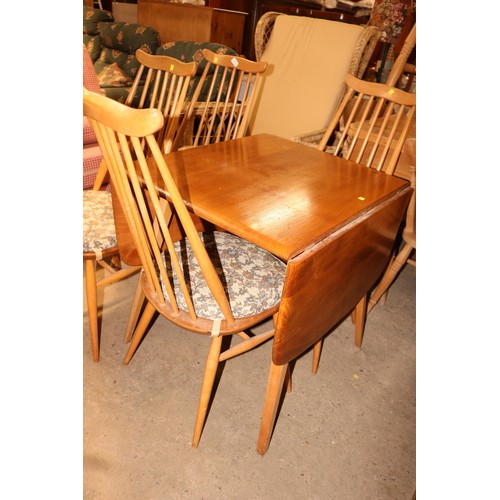 648 - Ercol drop leaf dining table with 4 chairs