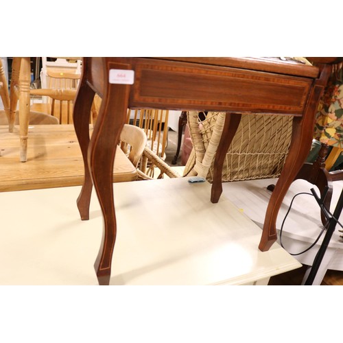 664 - Antique inlaid piano stool