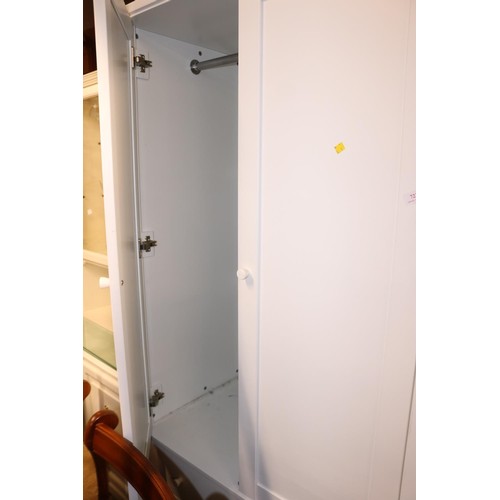 723 - White modern wardrobe with 2 drawers