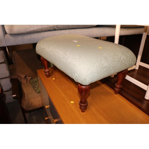 727 - Green upholstered stool