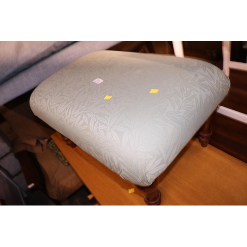 727 - Green upholstered stool