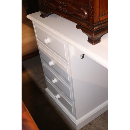 734 - White 8 drawer dressing table