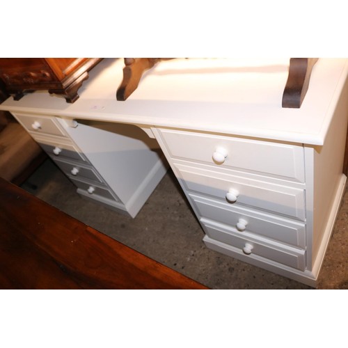 734 - White 8 drawer dressing table