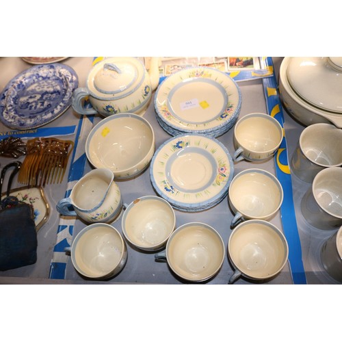 321 - Blue tea set