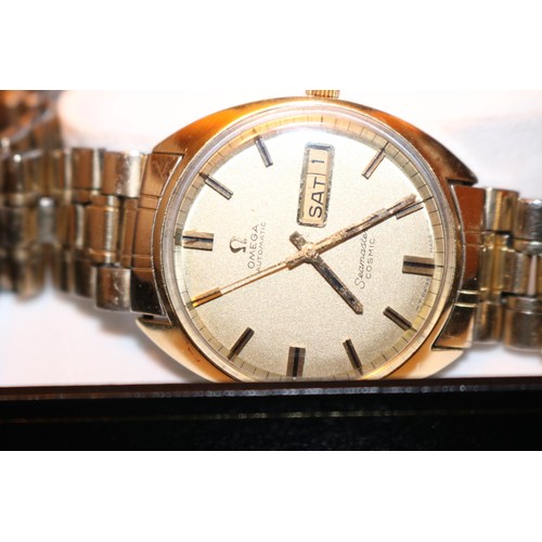 416 - Omega automatic seamaster cosmic date - gold plated