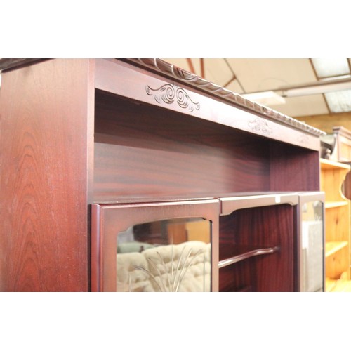 524 - J E Coyle Ltd reproduction mahogany lounge unit