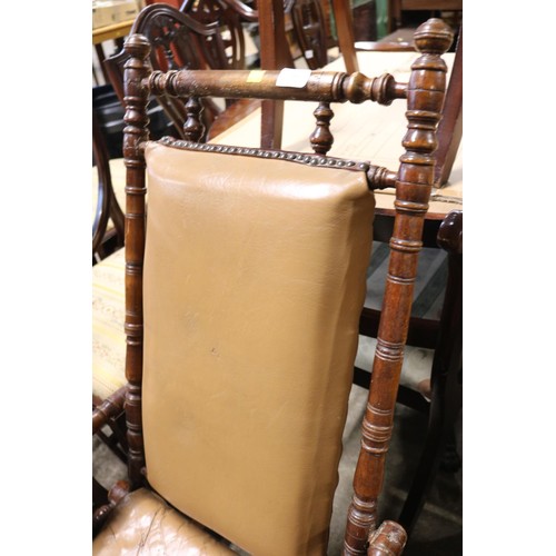 560 - 2 leather American rocking chairs