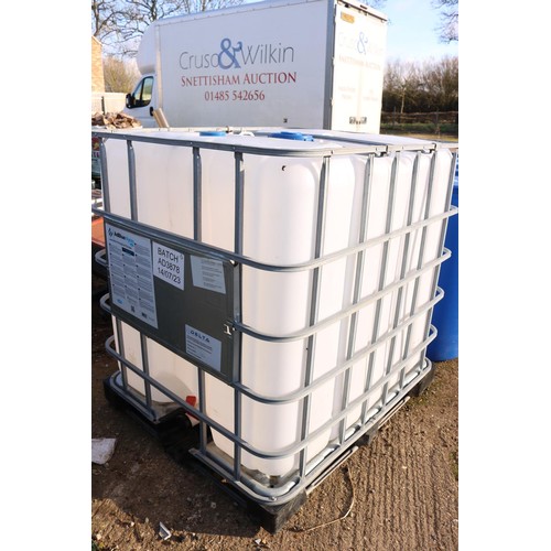 12 - Ad blue IBC 1000 litre tank - only had ad blue as contents and only a few months old