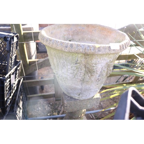 43 - Concrete pedestal base & planter