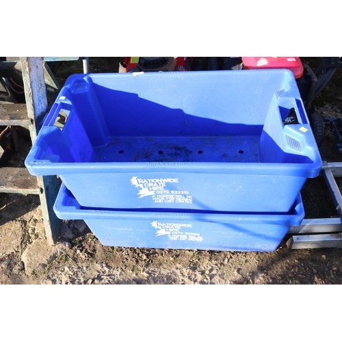 54 - 2 plastic storage boxes