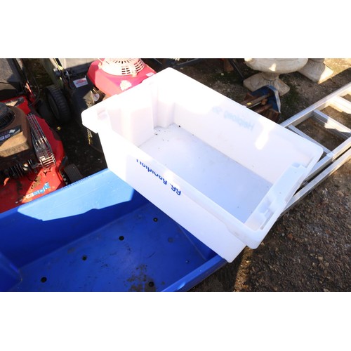 54 - 2 plastic storage boxes