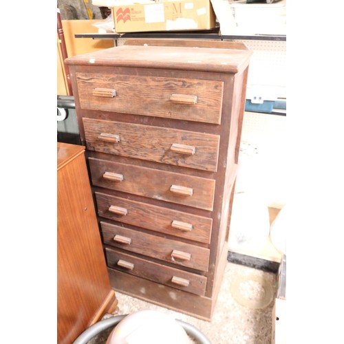 85 - Teak 6 drawer wooden chest