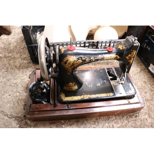 88 - Old sewing machine in wooden case