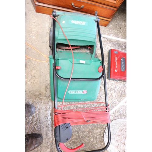 95 - Qualcast concorde electric lawnmower - warranted until 12 noon Tuesday following the above sale