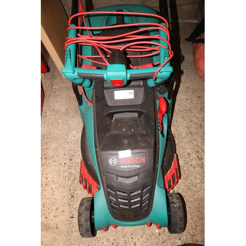 140A - Bosch electric lawnmower - warranted until noon Tues following the above sale