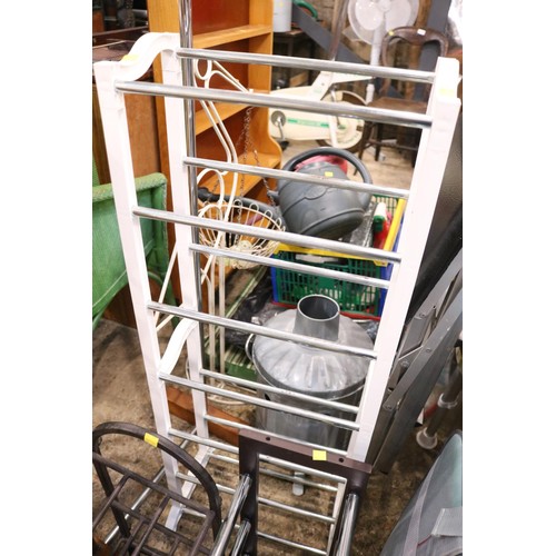 184 - Various shoe racks & clothes rail