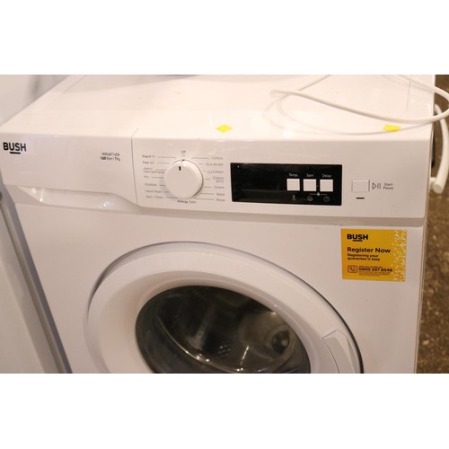 196 - Bush 7kg washing machine - warranted until 12 noon Tuesday following the above sale