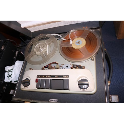 254 - Wyndsor reel to reel tape player - to be rewired by a qualified electrician