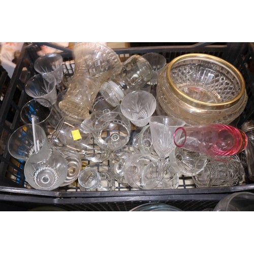 294 - 2 boxes of glassware & Pyrex