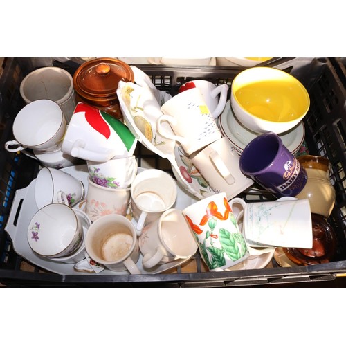 295 - 4 boxes of various crockery & kitchen ware