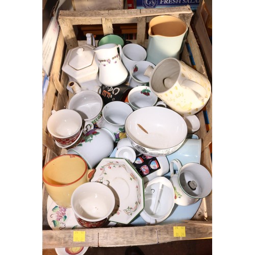 297 - 3 boxes of crockery & glassware