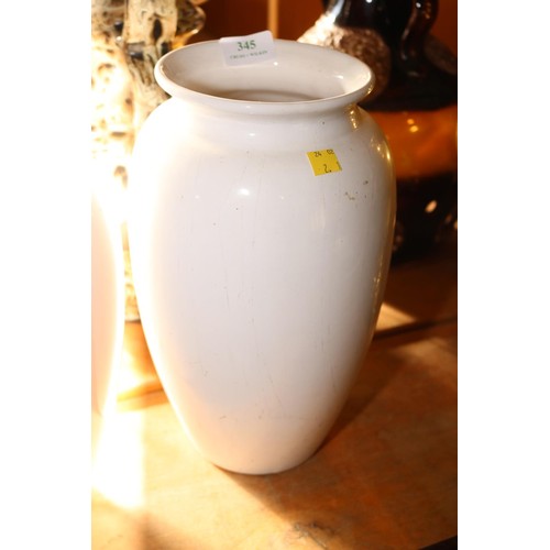 345 - 2 large white ceramic vases