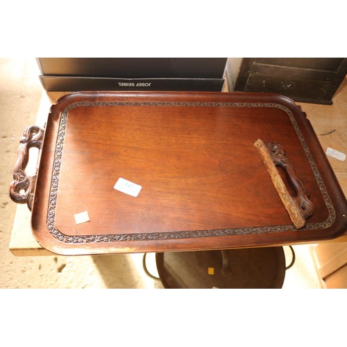 347 - Mahogany tray