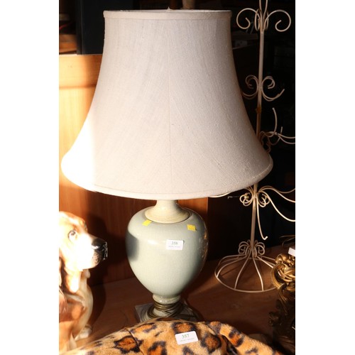 358 - Table lamp with shade - warranted until 12 noon Tuesday following the above sale