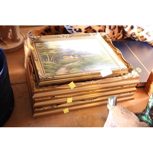 363 - 4 small gilt framed oils