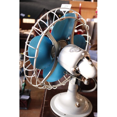 372 - Antique desk fan - to be rewired by a qualified electrician