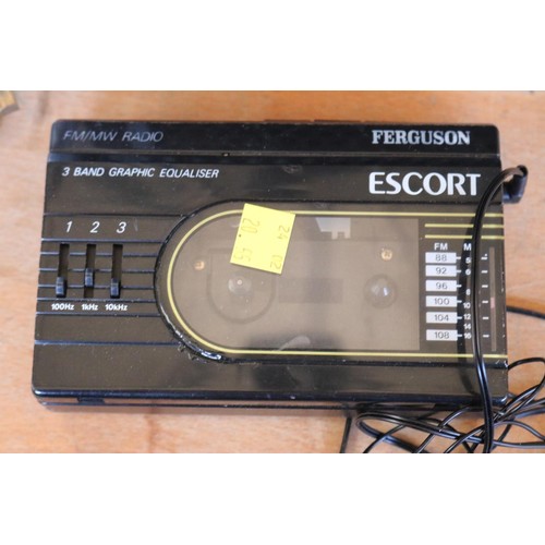 381 - ITT weekend stereo & Ferguson eccort st44 personal stereo cassette player - to be rewired by a quali... 