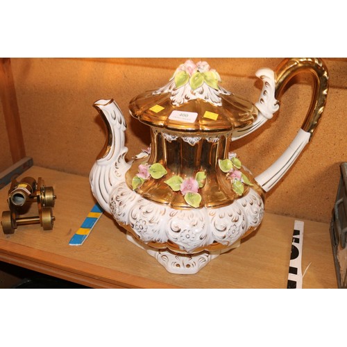 400 - Very large capodimonte style tea pot - 14