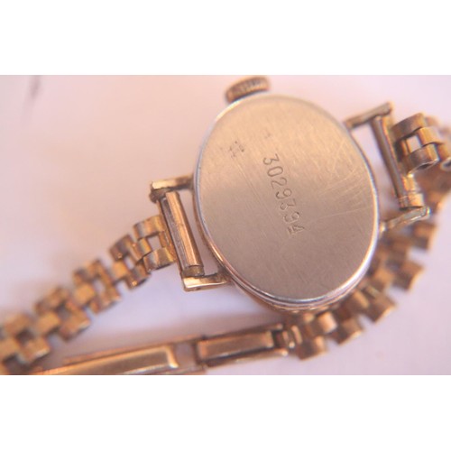 441C - Sekonda 9ct gold strap watch - 14.3gms total