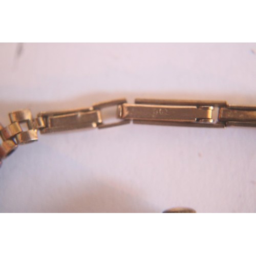 441C - Sekonda 9ct gold strap watch - 14.3gms total