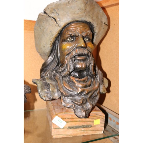 445 - 2x The Academy Collection cowboy & Indian busts