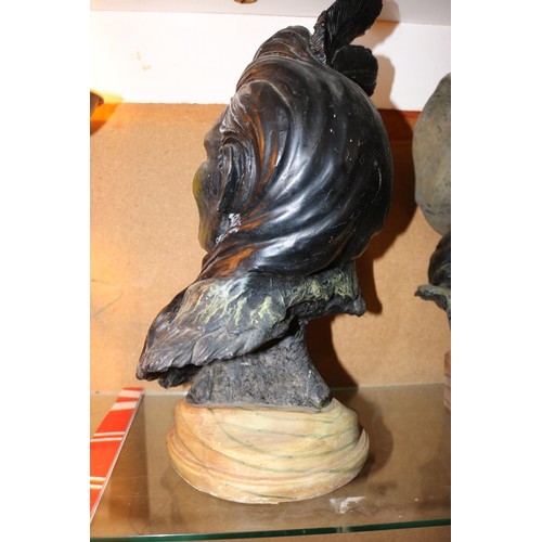 445 - 2x The Academy Collection cowboy & Indian busts